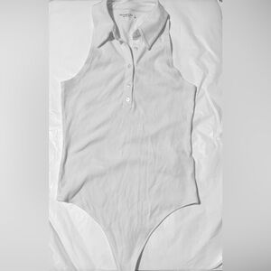 Abercrombie & Fitch Ribbed Polo Bodysuit